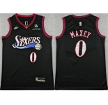 Men's Philadelphia 76ers #0 Tyrese Maxey Black 2025 Classic Edition Stitched Stitched Jersey