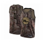 Men's Philadelphia 76ers #1 Mike Scott Swingman Camo Realtree Collection Basketball Jersey