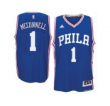 Men's Philadelphia 76ers #1 T. J. McConnell adidas Royal Swingman Road Jersey
