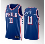Men's Philadelphia 76ers #11 Jeff Dowtin Jr Royal Icon Edition Stitched Jersey