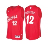 Men's Philadelphia 76ers #12 Gerald Henderson Red 2016 Christmas Day NBA Swingman Jersey