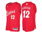Men's Philadelphia 76ers #12 Gerald Henderson Red 2016 Christmas Day NBA Swingman Jersey