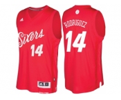 Men's Philadelphia 76ers #14 Sergio Rodriguez Red 2016 Christmas Day NBA Swingman Jersey