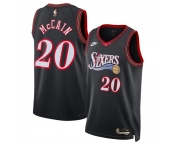 Men's Philadelphia 76ers #20 Jared McCain Jared McCain Black 2025 Classic Edition Stitched Jersey
