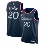 Men's Philadelphia 76ers #20 Jared McCain Navy 2025-26 City Edition Swingman Stitched Jersey