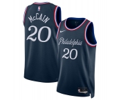 Men's Philadelphia 76ers #20 Jared McCain Navy 2025-26 City Edition Swingman Stitched Jersey