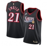 Men's Philadelphia 76ers #21 Joel Embiid Black 2025 Classic Edition Stitched Jersey