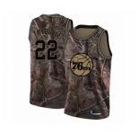 Men's Philadelphia 76ers #22 Mattise Thybulle Swingman Camo Realtree Collection Basketball Jersey