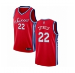 Men's Philadelphia 76ers #22 Mattise Thybulle Swingman Red Basketball Jersey Statement Edition