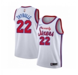 Men's Philadelphia 76ers #22 Mattise Thybulle Swingman White Hardwood Classics Basketball Jersey