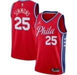 Men's Philadelphia 76ers #25 Ben Simmons Jordan Brand Red 2020-21 Swingman Jersey