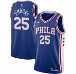Men's Philadelphia 76ers #25 Ben Simmons Nike Royal 2020-21 Swingman Jersey
