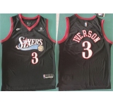 Men's Philadelphia 76ers #3 Allen Iverson Black 2025 Classic Edition Stitched Stitched Jersey1