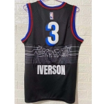 Men's Philadelphia 76ers #3 Allen Iverson Black Basketball Jersey 2020-2021 City Edition