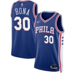 Men's Philadelphia 76ers #30 Adam Bona Royal 2024 Draft Icon Edition Basketball Stitched Jersey