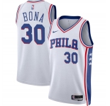 Men's Philadelphia 76ers #30 Adam Bona White 2024 Draft Association Edition Basketball Stitched Jersey