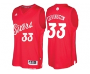 Men's Philadelphia 76ers #33 Robert Covington Red 2016 Christmas Day NBA Swingman Jersey