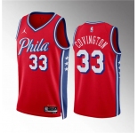Men's Philadelphia 76ers #33 Robert Covington Red Statement Edition Stitched Jersey