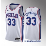 Men's Philadelphia 76ers #33 Robert Covington White Association Edition Stitched Jersey