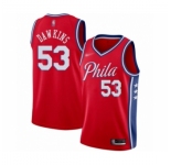 Men's Philadelphia 76ers #53 Darryl Dawkins Authentic Red Finished Basketball Jersey - Statement Edition