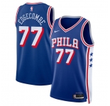Men's Philadelphia 76ers #77 V. J. Edgecombe Royal 2025 Draft Icon Edition Stitched Jersey