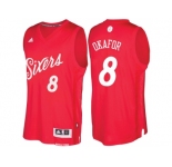 Men's Philadelphia 76ers #8 Jahlil Okafor Red 2016 Christmas Day NBA Swingman Jersey