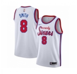 Men's Philadelphia 76ers #8 Zhaire Smith Authentic White Hardwood Classics Basketball Jersey
