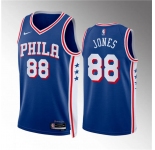 Men's Philadelphia 76ers #88 Kai Jones Royal Icon Edition Stitched Jersey