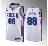 Men's Philadelphia 76ers #88 Kai Jones White Association Edition Stitched Jersey