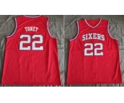 NBA Men Philadelphia 76ers #22 Toney Red Throwback The Answer Stitched Jersey