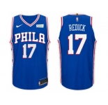 Nike NBA Philadelphia 76ers #17 J.J. Redick Jersey 2017-18 New Season Blue Jersey
