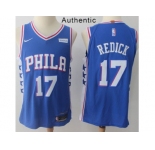 Nike Philadelphia 76ers #17 JJ Redick Blue NBA Authentic Icon Edition Jersey