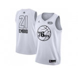 Nike Philadelphia 76ers #21 Joel Embiid White NBA Jordan Swingman 2018 All-Star Game Jersey
