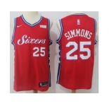 Nike Philadelphia 76ers #25 Ben Simmons Red NBA Swingman Jersey