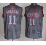 nba philadelphia 76ers #11 holiday blackgrey[2012]