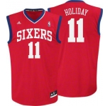 nba philadelphia 76ers #11 holiday red