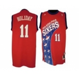 nba philadelphia 76ers #11 holiday red[swingman 30 revolution]