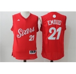 nba philadelphia 76ers #21 embiid red [2016 Christmas edition]