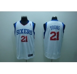 nba philadelphia 76ers #21 young regular white