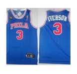 nba philadelphia 76ers #3 allen iverson blue (10th soul swingman)(PHILA)