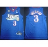 nba philadelphia 76ers #3 iverson blue[10th soul swingman]
