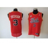 nba philadelphia 76ers #3 iverson red(fans edition)
