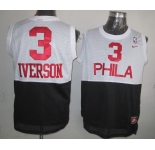 nba philadelphia 76ers #3 iverson( white & black)