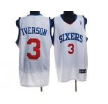 nba philadelphia 76ers #3 iverson white