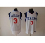 nba philadelphia 76ers #3 iverson white(fans edition)