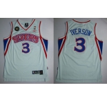 nba philadelphia 76ers #3 iverson white[red sixers][10th]