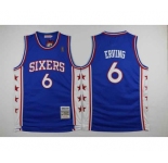 nba philadelphia 76ers #6 erving blue[2016 new]