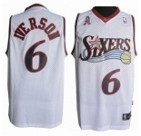 nba philadelphia 76ers #6 iverson white