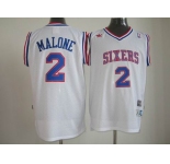 nba philadelphia 76ers #76 malone white