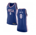 Women's Nike Philadelphia 76ers #8 Zhaire Smith Swingman Blue NBA Jersey - Icon Edition
